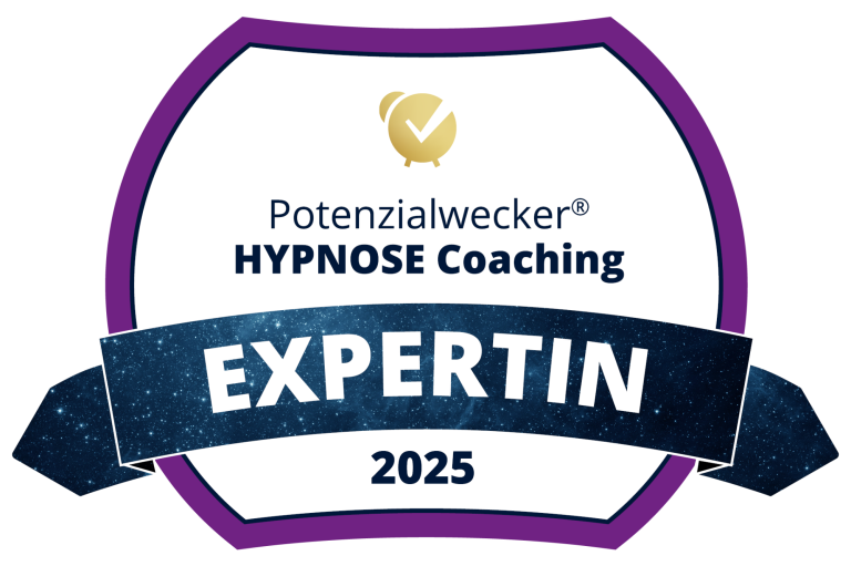Hypnose Coaching Expertin 2025 Abzeichen für Hypnose Coaching Expertin 2025 von Potenzialwecker.