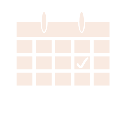 Terminbuchung des HypnoseCoachings Kalender mit markiertem Datum durch ein Häkchen.