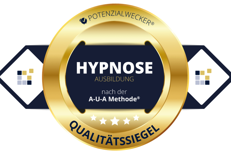 Hypnose Ausbildung Qualitätssiegel Goldenes Qualitätsiegel für Hypnose-Ausbildung nach der A-U-A Methode®.